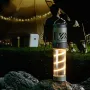 3'ü 1 arada Kamp Feneri USB Şarj Edilebilir Kamp Işığı 1500mAh Yüksek Güçlü Sivrisinek Lambası IP44 Su Geçirmez Üçgen Braket Teleskopik Tripod Açık Hava Kampı için Açık Hava Işığı