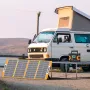 [Прямая поставка в США] FlashFish 18 В 100 Вт складная солнечная панель аварийное солнечное зарядное устройство с PD Type-c QC3.0 для телефонов планшетов кемпинга фургона автофургона отключение электроэнергии