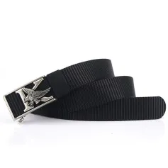 ENNIU 125cm Men's Tactical Nylon Belt Adjustable Luxury Eagle Metal Automatic Buckle Canvas Belts Casual Sports Belts