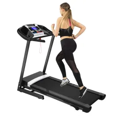 [USA Direct] Bominfit JK8801F Folding Treadmill 3.5HP Power Motor 12km/h Max Speed 120kg Weight Capacity bluetooth Music LED Display Installation-free Running Fitness for Home Gym Workouts