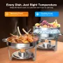 Warmounts 1/2/4/6Pack Chafing Dish Buffet Set, 5QT Round Buffet Servers and Warmers Set, Stainless Steel Catering Food Warmer with Glass Lid & Holder for Party Home Garden Wedding