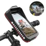 XANES Bicycle Phone Holder High Sensitive Touch Screen Waterproof 360° Rotation Adjustable 4.7-7.0 inch Mobile Phone Mount for MTB Bike Road Bike Motorcycle Scooter