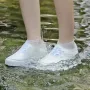 XANES 1 Pair Waterproof Non-slip Silicone Bike Shoe Cover High Elastic Wear-resistant Unisex Rain Boots for Rainy Day Cycling Reusable Shoe Cover