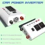 300W Power Inverter DC 12V to AC 220V Car Charger Converter with 4 USB Ports 8 Safety Protection Improved Sine Wave Power Convertersm Suitable for Mobiles Phones Computers Laptop