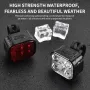 Bike Headlight 1000mAh Battery 4 Light Modes Type-C USB Charging Waterproof Lightweight Front Light Taillight for Night Cycling