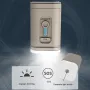 Pompa Udara Nirkabel Kompresor Udara Listrik Portabel Pompa Inflasi & Deflasi dengan 5 Nozel Lampu LED untuk Kolam Inflasi Kasur Udara Kasur Angin Cincin Renang