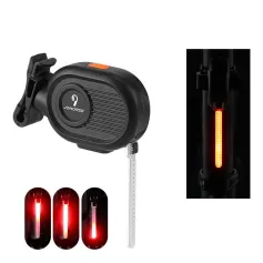 JOHORSE Luce posteriore di segnalazione per bici LED Luce rossa in streaming Batteria da 300 mAh Torcia elettrica impermeabile ricaricabile tramite USB per MTB Bicicletta Bici da strada