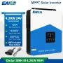EASUN POWER Solar Inverter 4.2KW 220V Grid-Tie Off Grid Inverter MPPT 120A Solar Charger PV 6200W 450VDC Input Pure sine wave inverter Support With WIFI-GPRS Remote Monitoring LCD, ISolar SMH III 4.2KW--WIFI