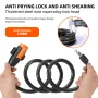 Cadeado de bicicleta anti-roubo XANES com 1,2 m de comprimento, liga de aço, proteção resistente, à prova d'água, portátil, para bicicleta MTB, bicicleta de estrada