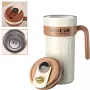 IPRee 650ml Stainless Steel Insulation Cup with Handle Smart Coffee Cup LED Temperature Display Portable Cute Water Bottle for Car