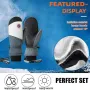 Men Women Winter Thick Mittens Windproof Ski Gloves Snowboard Sport Warm Waterproof for Outdoor Skiing Motorcycling Cycling Mittens