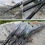 Carbon Telescopic Rock Fishing Rod Ultra Light Diagonal Guide Ring Non-slip Grip Lure Carp Spinning Fishing Rod for Beach River Lake