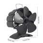 5 Blade Heat Powered Wood Stove Fan Fireplace Fan Furnace Air Blower for Wood/Log Burner/Fireplace Eco Friendly Fan-DY385A