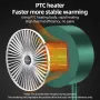 Aquecedor portátil de aquecimento rápido IPRee 800 W elétrico vertical de mesa PTC pequeno soprador de ar quente telescópico dobrável portátil