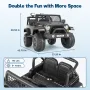 FUNTOK 12V 7AH 2 lugares, caminhão elétrico para crianças, alimentado por bateria, controle remoto sem fio, Bluetooth, suspensão de mola, MP3 player e luzes LED, carro de brinquedo motorizado para crianças, presente de Natal e aniversário