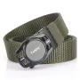 Tushi Smart Tactical Belt Automatic Quick Unlock Buckle Premium Nylon Canvas Casual Belt for Outdoors Camping Hiking Fishing Cycling