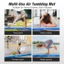 WARMOUNTS 13 ft Air Track Tumbling Mat Inflatable Air Gymnastics Training Mats 4'' Thick Tumble Track with Electric Pump for Home Gym Cheerleading Water Outdoor