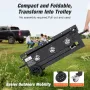 WARMOUNTS 3 Burners 32'' Propane Gas Griddle Foldable with 4 wheels, Portable Flat Top Grill 45000 BTU Propane Fuelled, Outdoor Griddle Grill with Side Tables, Tissue Hook, for Camping, BBQ