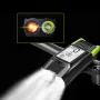 BIKIGHT Tachimetro per bicicletta 3 in 1, luce per bicicletta a doppio LED ricaricabile tramite USB, computer per bicicletta con allarme acustico