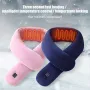 TENGOO 3 Gears Electric Heating Scarf for Men's and Women's Adjustable USB Rechargeable Winter Warm Neck Plush Collar Scarf Intelligent Hot Pack Cervical Spine Scarf