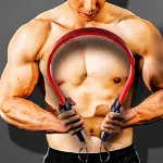 KALOAD 30-60lbs Hand Grip Strengthener Power Bar Arm Upper Body Strength Training Bar Muscle Training Arm Builder