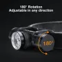 Astrolux? HS03 3* LH351B Senter Kepala LED Kuat 1080LM Senter Kepala Tipe-C Dapat Diisi Ulang dengan Baterai 18650 Tahan Air untuk Berkemah Memancing dan Senter Kepala Darurat