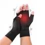 KALOAD 1Pair Sarung Tangan Mampatan Copperion Arthritis untuk Dewasa Melegakan Sakit Tangan Bengkak Carpal Tunnel Sokongan Separuh Jari Sendi Terapi