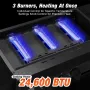 3 Burner Gas Griddle,23''Outdoor Propane Griddle with Hood,Portable Flat Top Gas Grill - Griddle Station for Camping