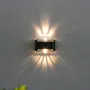 3pcs/set LED Solar Wall Light Warm White Outdoor Up and Down Garden Lamp for Home Porch Fence Stairs Wall Backyard Luminous Lighting
