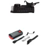 Đèn pha xe đạp sạc bằng năng lượng mặt trời LED siêu sáng 4000mAh Pin chống nước 4 chế độ sáng Đèn pin cảnh báo có còi 120dB cho đạp xe ban đêm