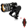 Xmund LED Bicycle Front Light USB Rechargeable Adjustable Bicycle Taillight Set MTB Mountain Cycling Flashlight Bike Accessories