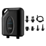 Portable Paddle Board Pump 20PSI High Pressure Electric Air Compressor Pump Inflation & Deflation Pump with 6 Nozzles for Inflatable Boat Pool Surfboard Stand-up Paddle Board