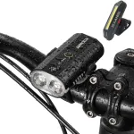 Astrolux® BC2 Double 800LM LED Bright Bike Light 2600mAh Battery IP64 Waterproof 5 Light Modes Type-C Rechargeable Bicycle Front Light Flashlight with Taillight