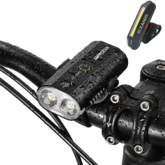 Astrolux® BC2 Double 800LM LED Bright Bike Light 2600mAh Battery IP64 Waterproof 5 Light Modes Type-C Rechargeable Bicycle Front Light Flashlight with Taillight