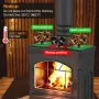 IPRee Stove Fan 10-Blades Heat Powered Double Headed Fireplace Fan Thermodynamic Fan For Autumn Winter Indoor Wood Burners Home Warm