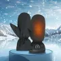 TENGOO 3 Gears Electric Heated Gloves USB Rechargeable Heating Mittens Winter Warm Touch Screen Gloves Cycling Glove Outdoor Waterproof Thermal Gloves