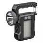 IPRee Solar Light LED Handheld Flashlights Type-C Rechargeable Portable Torch with 4 Modes COB Emergency Red and Blue Searchlight