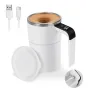 IPRee Intelligent Magnetic Auto-Stirring Cup with LED Display Temperature 380ml Rechargeable Portable Mixing Coffee Mug For Home & Office Use