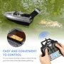 500m Signal Reception Smart Electric RC Fishing Boats Dual Motor 5200mAh Battery GPS Intelligent System 4 Positioning Points Auto Return LCD Power Display Light Control Outdoor Bait Delivery Boat Fishing Boat