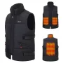 TENGOO HZV-04 4 Alan Isıtmalı Yelek Erkek Kadın Ayarlanabilir Boyut USB Elektrikli Kendiliğinden Isınan Yelek Isıtmalı Yelek Isıtmalı Ceket Yıkanabilir Termal Kışlık Giysiler