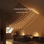 Nextool 2-in-1 buitenkampeerverlichting, 7 verlichtingsmodi, 12 meter, 20 seconden herstel, krullende kampeerverlichting, IP67 waterdicht, USB-oplaadbaar, met muziek en app, slimme bediening, RGB-sfeerverlichting voor tent, camping, tuin en interieurdecor