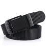 Tushi Metal Smart Tactical Belt Automatic Buckle Canvas Thick Nylon Jeans Pants Belt for Outdoors Camping Hiking Fishing Cycling