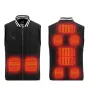 TENGOO HV-09 Heated Vest 9 Heating Areas Oversized Women Men Winter Vest Self Heating Vest Usb Electric Thermal Vest Jacket Outdoor Vest