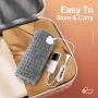 TENGOO Electric Heating Pad for Waist Back Neck Shoulders, Heated Cushion Waist Belt with 4 Timers & 9 Heating Setting, Comfortable Warm