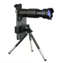 36X Phone Camera Telephoto Lens 4 In 1 Clip-on Telecope Zoom Macro Fisheye with Tripod Eyemask Storagebag Clip-On Lense for Hiking Camping Wildlife Observation Moon Sports Game Concert Watching