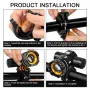 Xmund LED Bicycle Front Light USB Rechargeable Adjustable Bicycle Taillight Set MTB Mountain Cycling Flashlight Bike Accessories