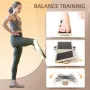 KALOAD Wooden Ankle Balance Board Ballet Yoga Foot Trainer Single Leg Balance Board Solid Wood Non-Slip Ankle Strengthener for Home Fitness