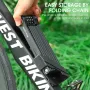 WEST BIKING Folding Bike Lock 1.2m Length High Strength Steel 4-dight Password 8 Section Extend Chain Waterproof Safety Lock for Bicycle Motorcycle Electric Scooter