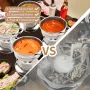 Warmounts 1QT Chafing Dish Buffet Set Individual Single Shabu Hot Pot, Stainless Steel, Glass Lid, Mini Round Chafing Dishes for Buffet for Dinner, Parties, Wedding, Camping, Events