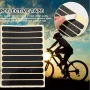 XANES 10PCS Set 8*1cm Invisible Reflective Adhesive Tape Bicycle Helmets Black Car Covering White Scratches Repairing for Bike Scooter